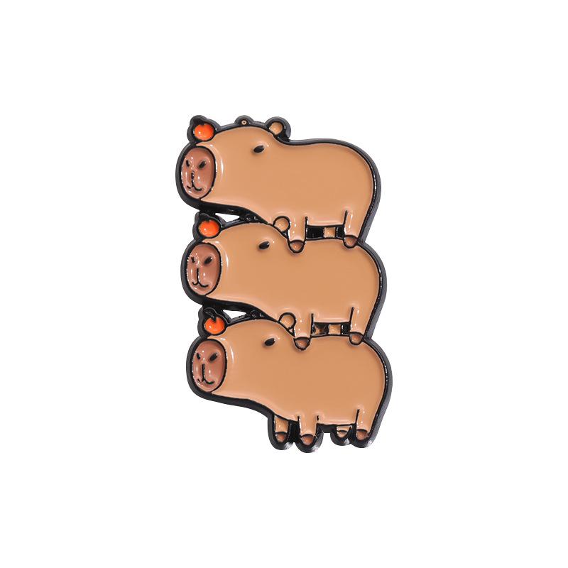

Cartoon Capybara Delightful Brooch With Stylish Color Options Perfect For Creative Fashion Statements QHXZ902