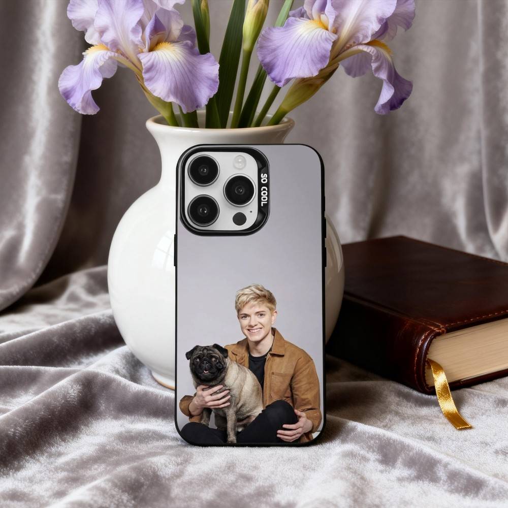 COOL M-Mae M-Martin Actress Phone Case For iPhone17,16,15,14,13,12,11 Plus,Pro Max Black Candy Silver Plated Cover