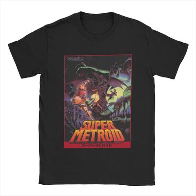 Super Metroid T Shirt Men Cotton Vintage T-Shirts O Neck Game Tees Short Sleeve Tops Classic