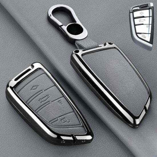 Zinc Alloy Leather Car Key Case Cover For BMW X2 X3 X4 1 2 3 4 5 6 M5 X5 X6 X7