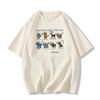 American cotton short-sleeved t-shirt women's summer new loose large size fat mm design sense niche half-sleeved thin top