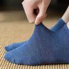 5 Pairs of Men's Short Socks, Pure Cotton, Men's Raised Ears, Breathable, Odorless, Short Top, Low Top, Light Mouth, Solid Color Boat Socks, Trendy