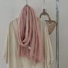 Autumn and Winter New Retro Artistic Cotton and Linen Scarf Solid Color Shawl Warm Scarf