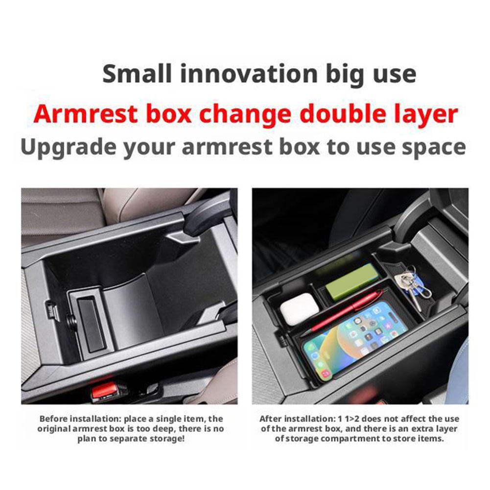 Armrest Storage Box Center Console Organizer For BMW X3 G45 2025 Center Console Armrest Storage Box Tray Interior Accessories