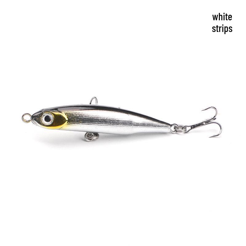 

Little Silver Sinking Pencil Lure 3.2g: Long-Cast Wobbling Artificial Bait for Freshwater Fishing 3.2g