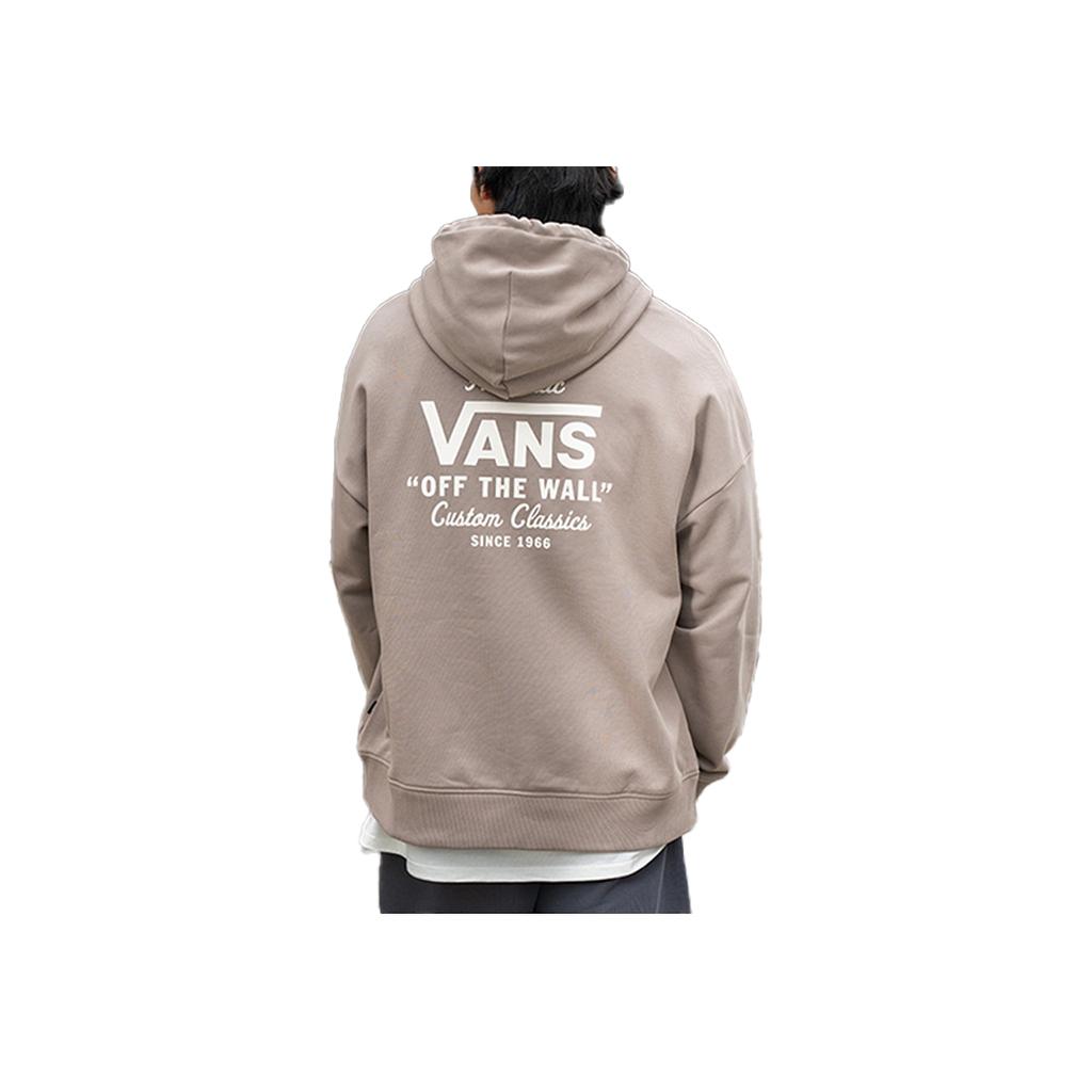 Vans Letter Print Loose Hooded Sweatshirt Unisex sweatshirt Light-Brown VN000H0TYEH