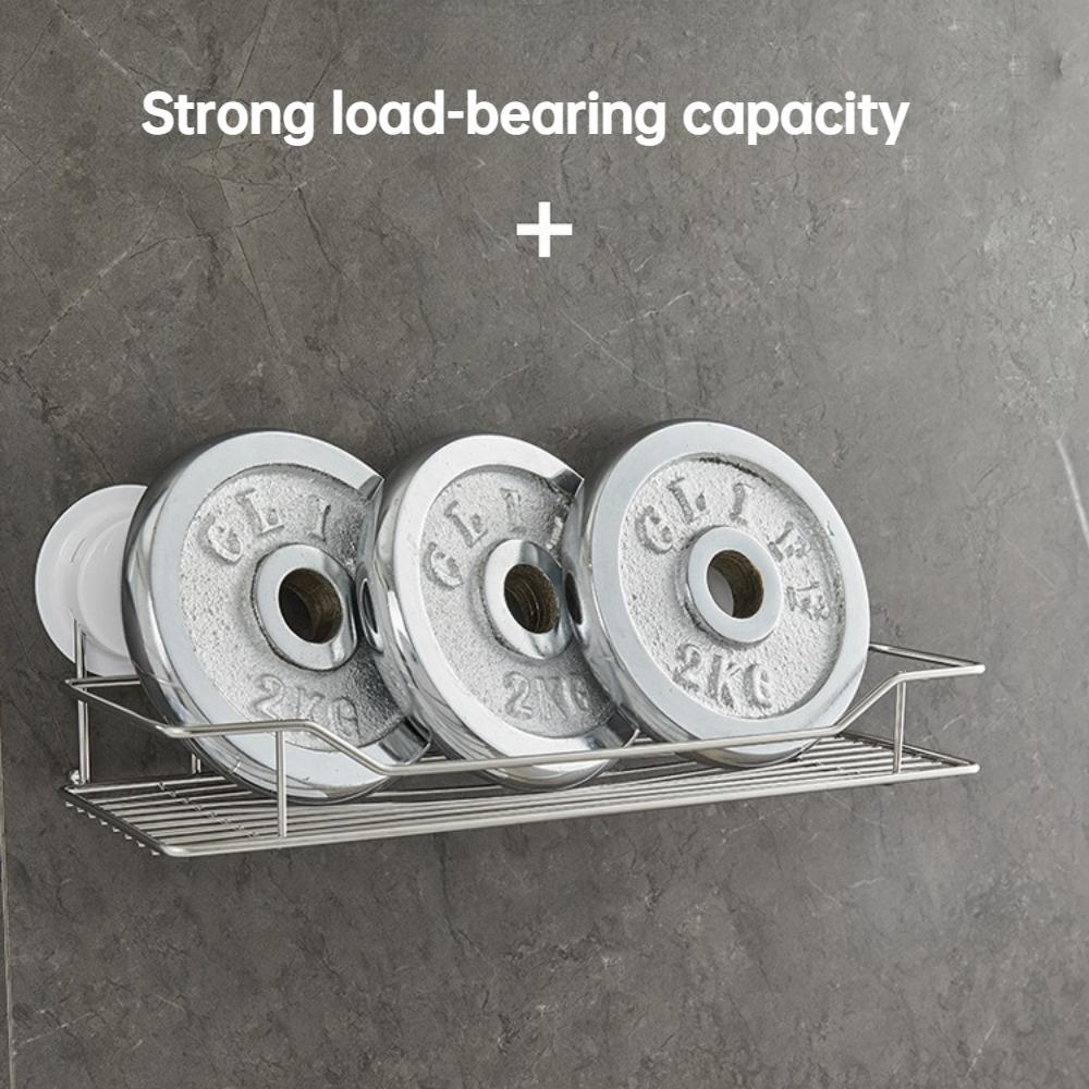 Toilet Suction Cup Storage Rack No Drilling Bathroom Kitchen Storage Box Wall Mounted Makeup Shelves Shower Gel Organizer Holder