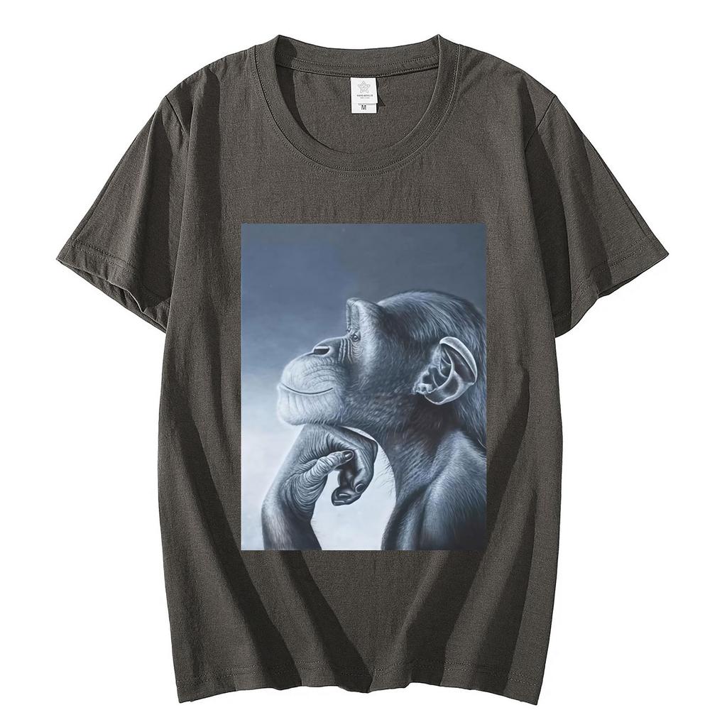 Lustige Rage Bait Affen Meme T-Shirts Mode Vintage Kurzarm T-Shirts Herren Damen Kleidung Sommer Hohe Qualität Baumwoll T-Shirts