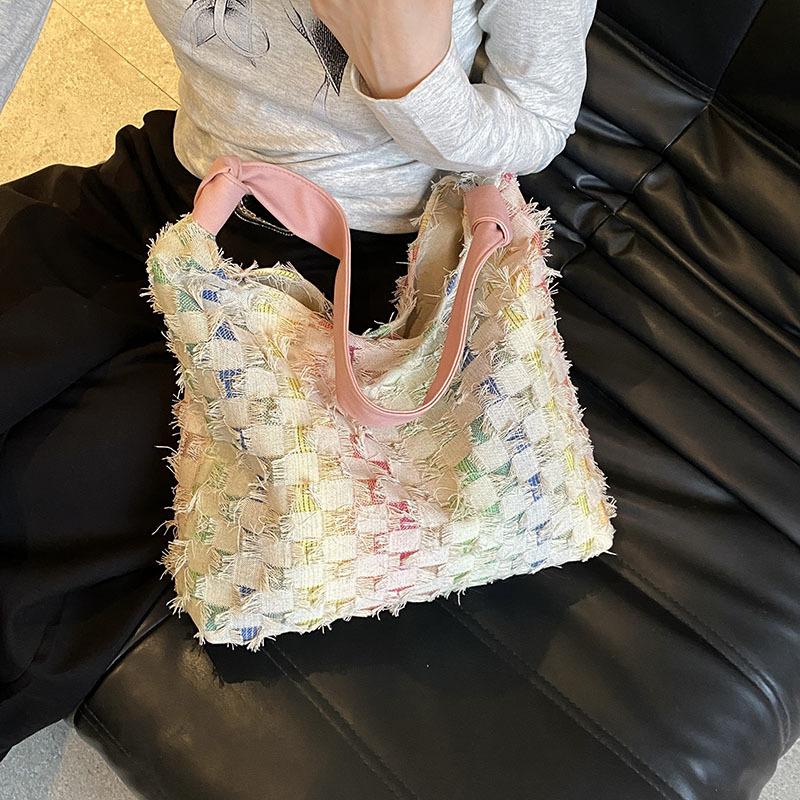 Casual Big Bag Women 2025 New Denim Shoulder Bag Large Capacity Class Commuter Messenger Bag Bucket Bag