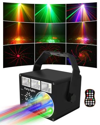 Luces de Discoteca Luces de Fiesta con Control Remoto, Luces DJ Proyector LED Luces de Efecto Escénico Controladas por Música, Proyector de Luz de Discoteca
