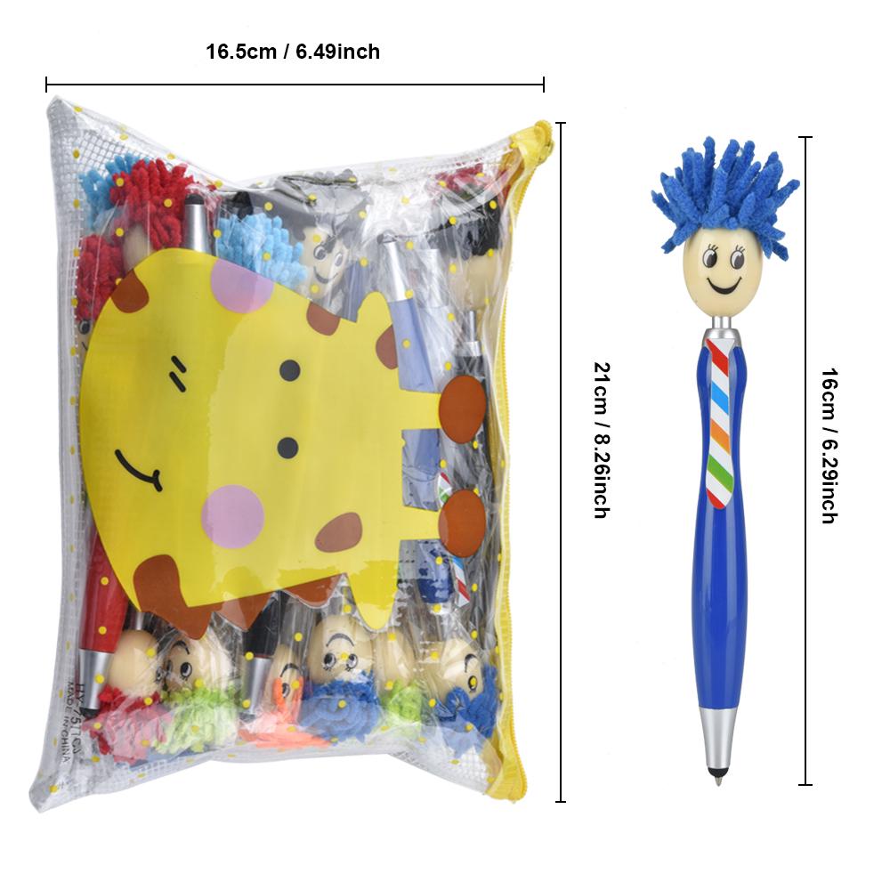 12/24Pcs Cartoon Painting Ballpoint Pen Baby Girl Colorful Birthday Gift Wax Pencil Set