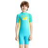 Boys Quick-Dry UV Protection Rash Guard Swimsuit UPF 50 Short Sleeve Swimwear Swimming Snorkeling Surfing