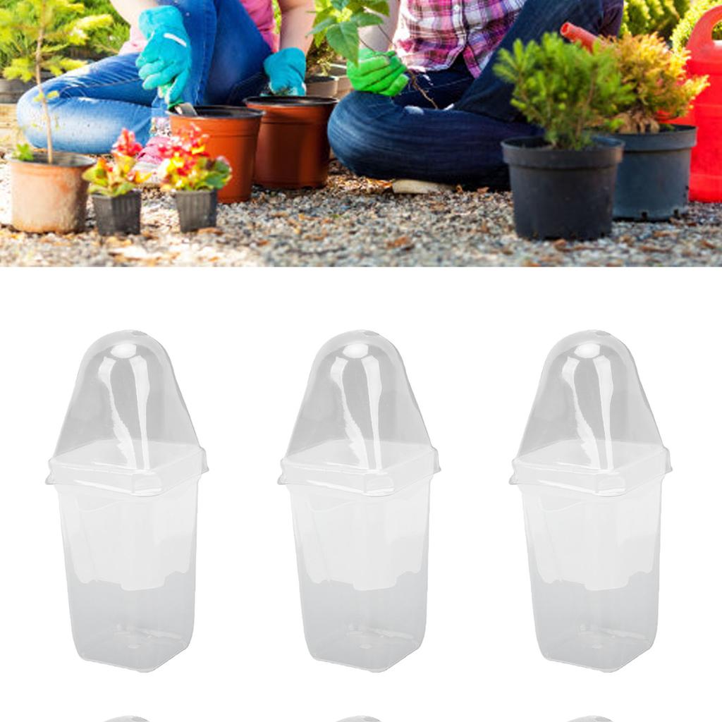 12PCS Plant Pots with Wicking System Transparent Double Layer Design Pots with Labels for Small Indoor Plants