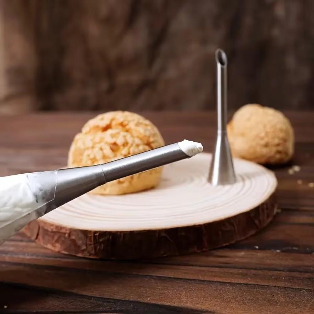 Cake Decorating Puff Pastry Nozzle Stainless Steel Cream Icing Nozzle Cupcake Icing