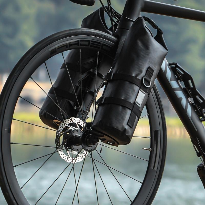 Road Bikes Panniers Bag Waterproofs Bike Front Fork Bag Cycling Front Saddles Bag with Front Bike Rack Cycling Accessories