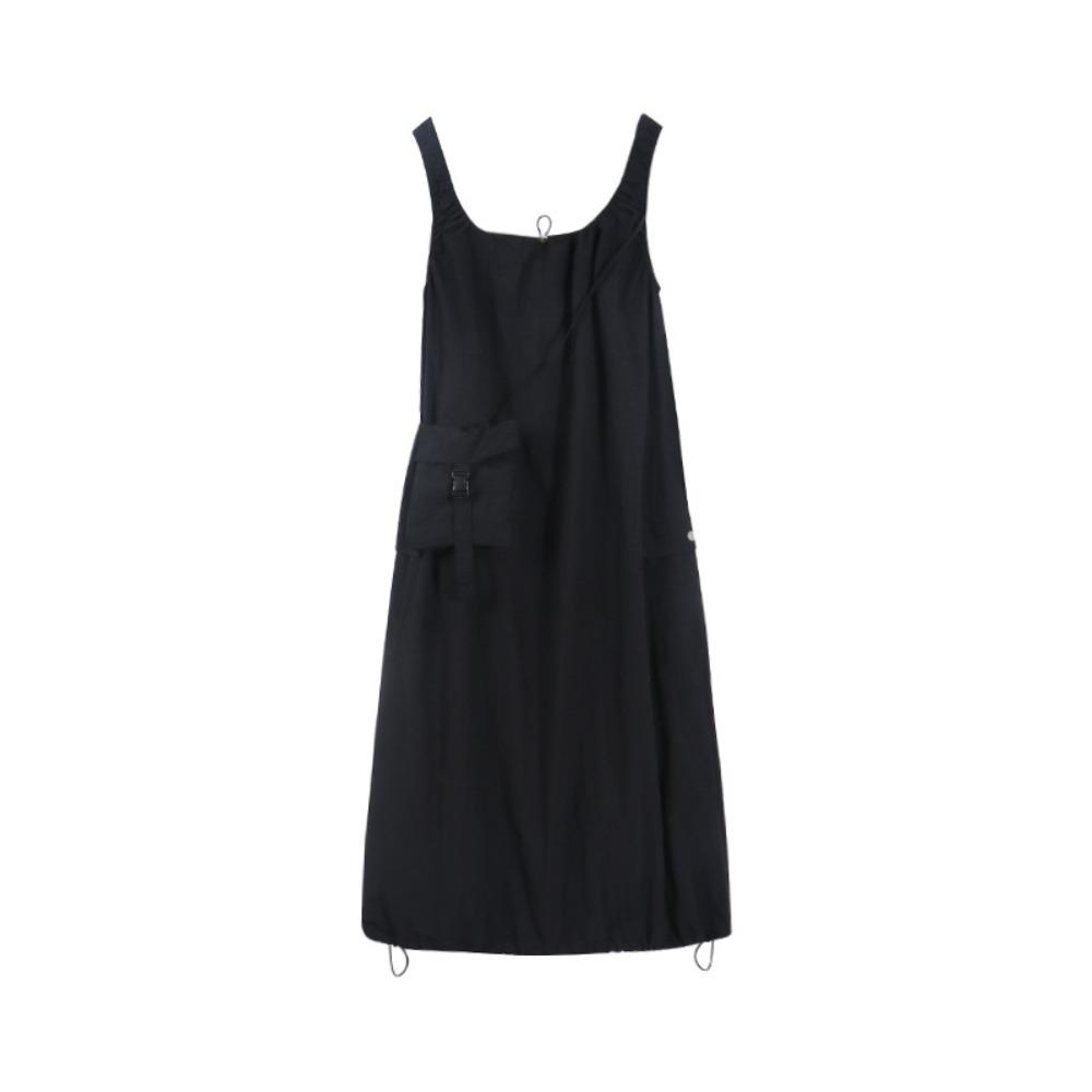 Sleeveless Vest Long Dress Women's Spring and Summer Loose A-word Skirt with Small Bag Backless Dress