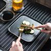Black Phnom Penh Steak Plate 8-inch Square Household Steak Plate and Vegetable Plate Restaurant Italian Noodle Western Tableware