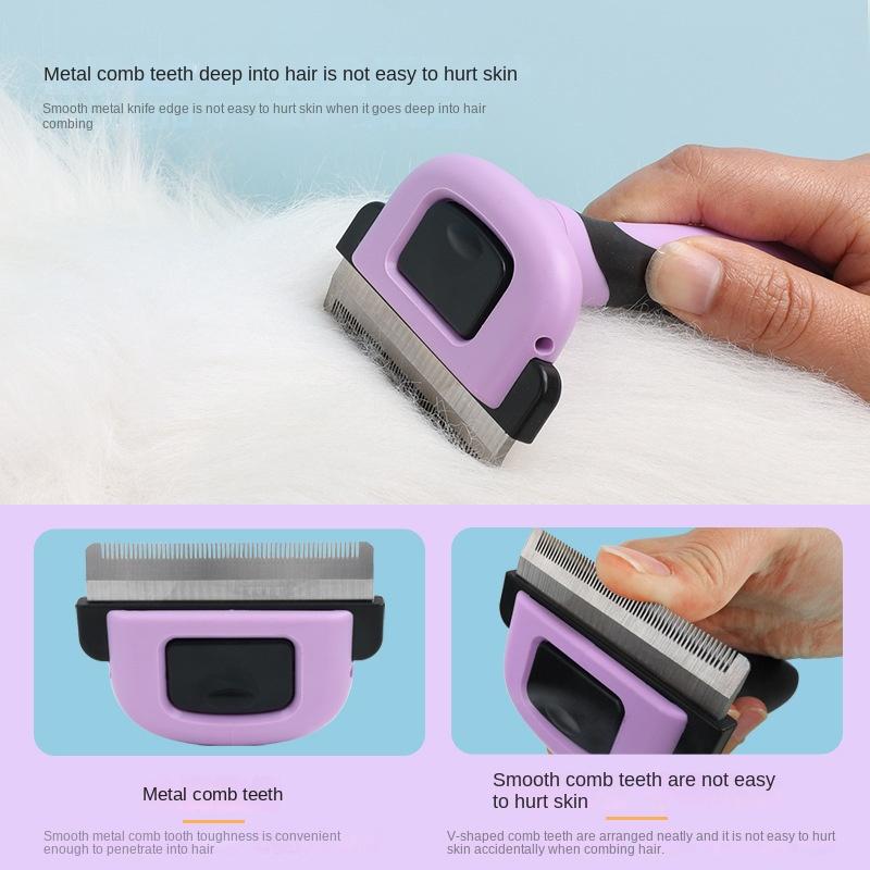 Dog hair knife button hair removal comb