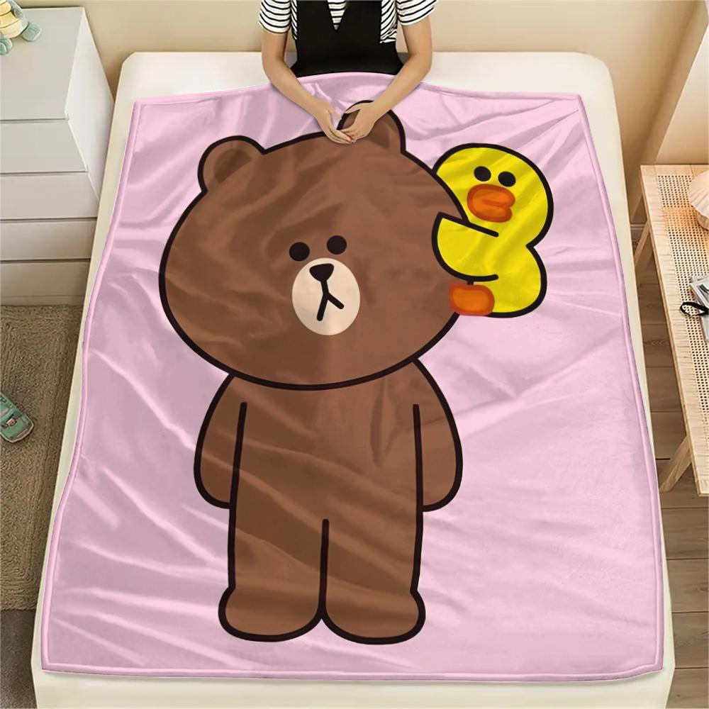 

LINE FRIENDS Playful Blanket, Cozy Throw for Sofa Bed, Ideal Gift for LINE FRIENDS Collectors.chl 75x90cm
