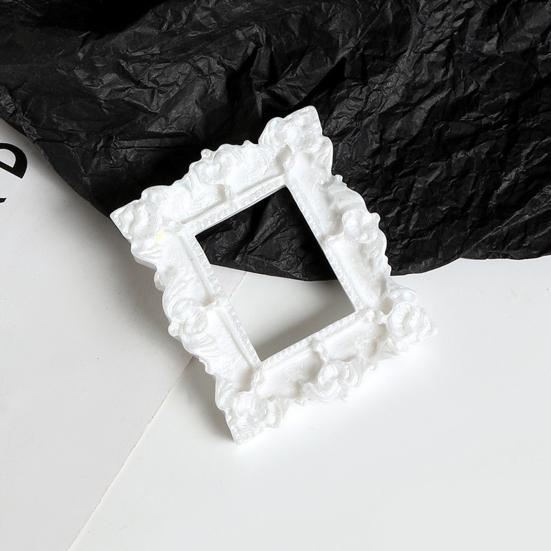 Barock Mini-Bilderrahmen Retro Kleiner Fotorahmen Vintage Winziger Fotorahmen DIY Zubehör für Schmuck Handyhüllen Kühlschrankmagnete Basteln