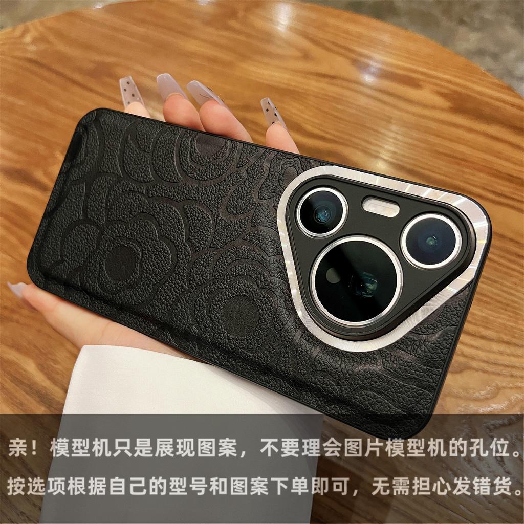 Applicable to Huawei p11pro mobile phone case, new pura11 leather camellia p11/11 metal all-inclusive lens anti-defense