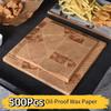 500Pcs Non-stick Oil-Proof Wax Paper Tear-resistant Disposable Baking Paper Simple Vintage Food Wrapper Paper Food Baking