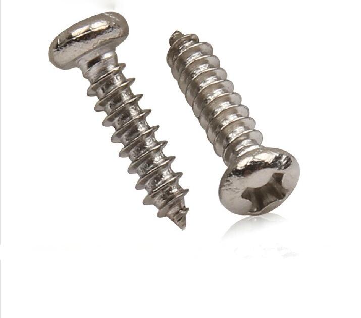 304 Stainless Steel Phillips Pan Head Sharp Tail Self-Tapping Screws - Small Head, Sizes M1.2, M1.4, M2.3, M2.6, M3