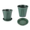 5pcs Home Garden Pots with Tray Planters Flower Plant Pots Multi Color Flower Seedling Nursery Pots with Tray for Outdoor Indoor