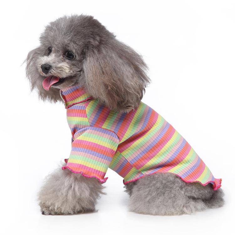 Meiqi Pet Spring & Summer Striped Dog Turtleneck Sweater