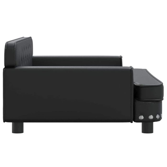 Children's Sofa Black 90x53x30 Cm Faux Leather