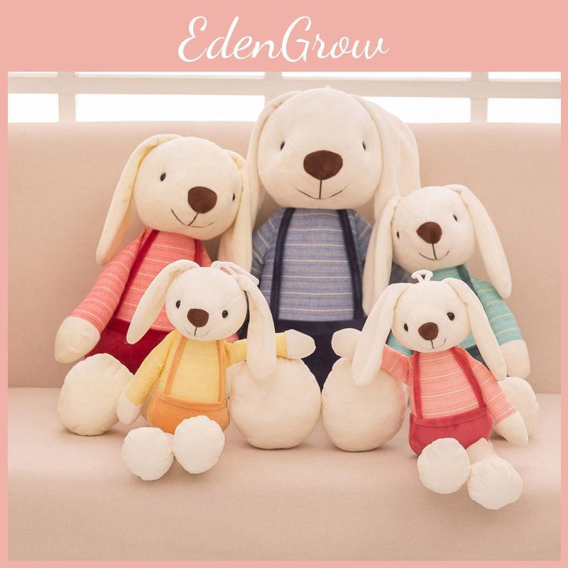 Cartoon Long Cuddly Eared Bunny Plush Toy Vest Stuffed Animal Doll Kids Gift