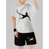 Fashion Digital Print Boys' Outfit, Short Sleeve And Shorts Set, Youth Short Sleeve Set, 2pcs Set, for Outdoor