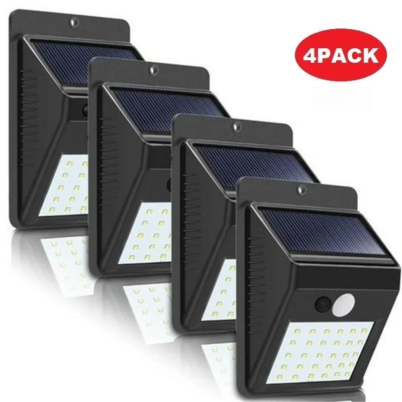 1/2/4pcs Waterproof LED Solar Light Motion Sensor Outdoors Garden Light Decoration Fence Stair Pathway Yard Security Solar Lamp Dropshipping