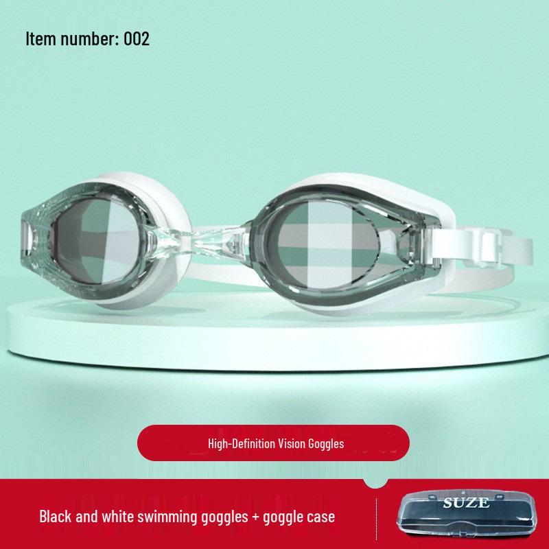 High-Definition, Anti-Fog, Waterproof Swimming Goggles with Earplugs for Adults