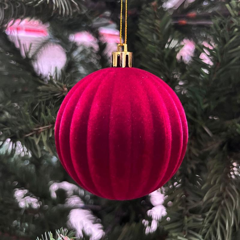 6cm Flocked Christmas Tree Ornaments - Exclusive Holiday Decorations