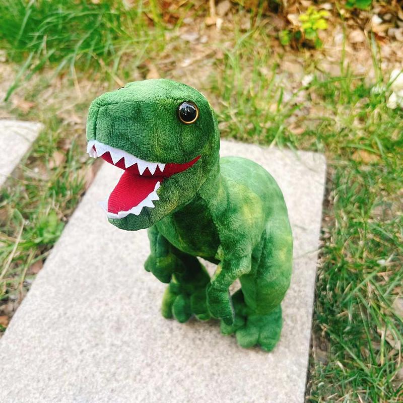 1pc 28CM Green Tyrannosaurus Rex Plush Toy Soft Stuffed Simulation Dinosaur Doll For Birthday Gifts