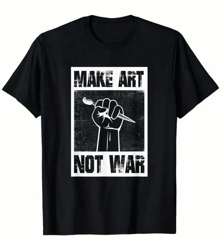 Make Art Not War Unisex T-Shirt Large Cotton NEW Shipping Included