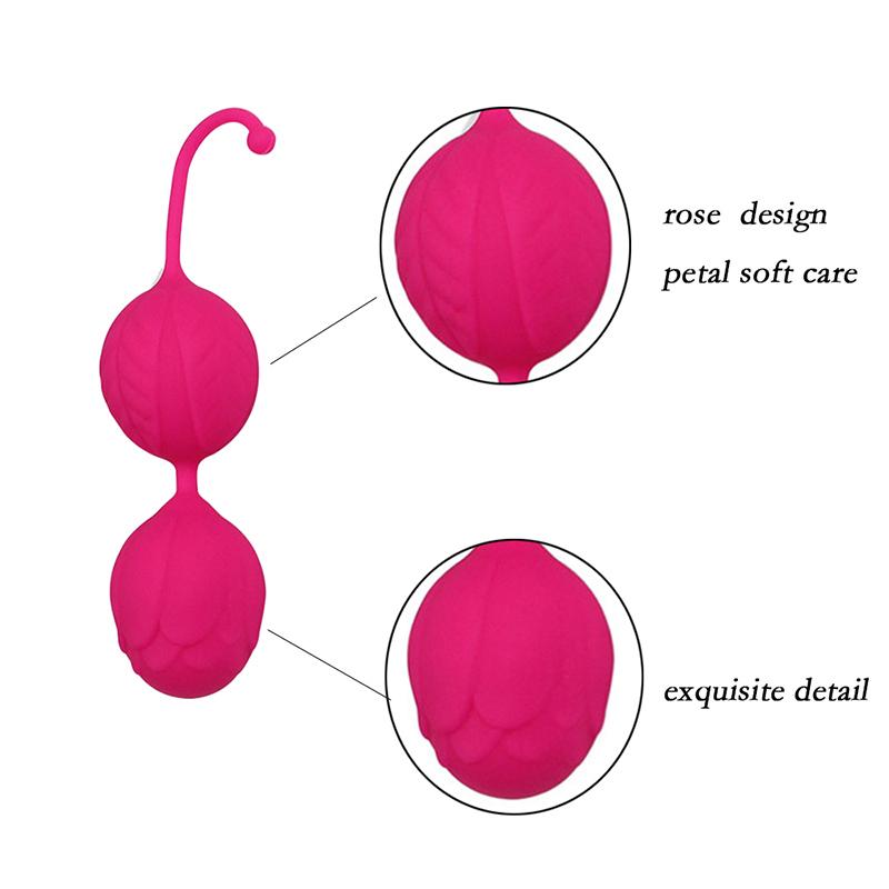 Silicone Kegel Balls Hardening Vagina Balls Pelvic Sports Floor Ben Wa Geisha Muscle Contraction Adult Toys For Women Rose Sex