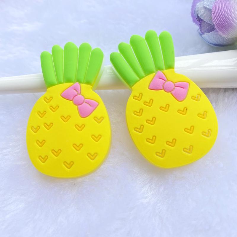 8pcs cute PVC Mixed Luminous fruit flexible glue Flat back DIY Scrapbook Embellishment Phone Craft Decoration D93A