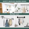 S Hooks 20pcs Heavy Duty 3.5 Inch Metal Hanging Hooks with Safety Buckle Closet Organizer Hooks for Kitchen Clothes Plants Bags Hats Belts