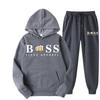 Mens Oversized Hooded Long Sleeve Sweatshirt Casual Printed Fleece-Lined Pullover Sportswear