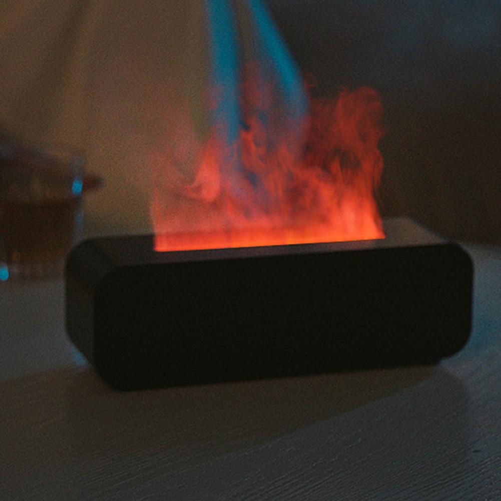 Duftmaschine für Zuhause mit bunter Flamme, automatische Abschaltung, dynamische Tonaufnahme, Aromatherapie-Diffusor, Timing 2/4/6 Stunden, ultraleise für Yoga Spa