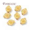 10mm*8mm Spacer Beads 18K Gold Plated Separators For Bracelets Accessories,DIY Necklace Beads Jewelry Making Supplies