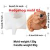 3D Cartoon Hedgehog Groundhog Silicone Candle Mold DIY Cute Animal Handmade Scented Candle Gypsum Mould Home Decor Gift