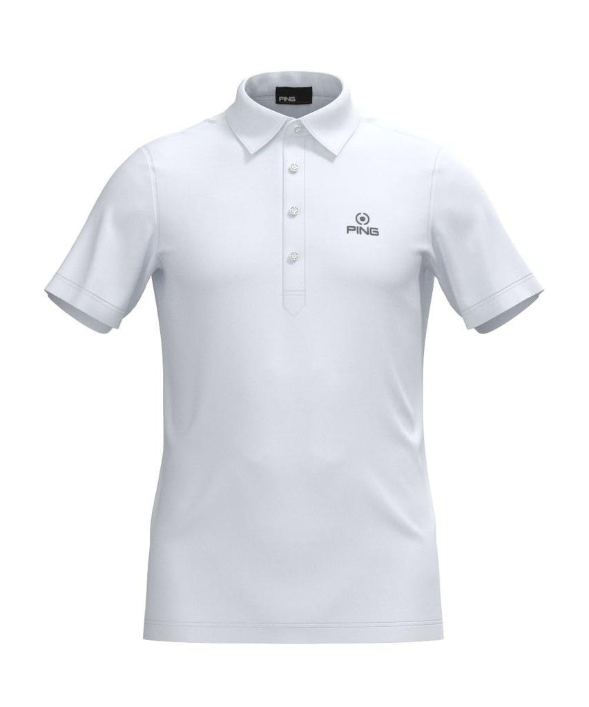 Ping Apparel Men's Short Sleeve Polo Shirt (UV Protection & Evaporative Cooling) / Golf / 621-4260811 030_White, Size 3L