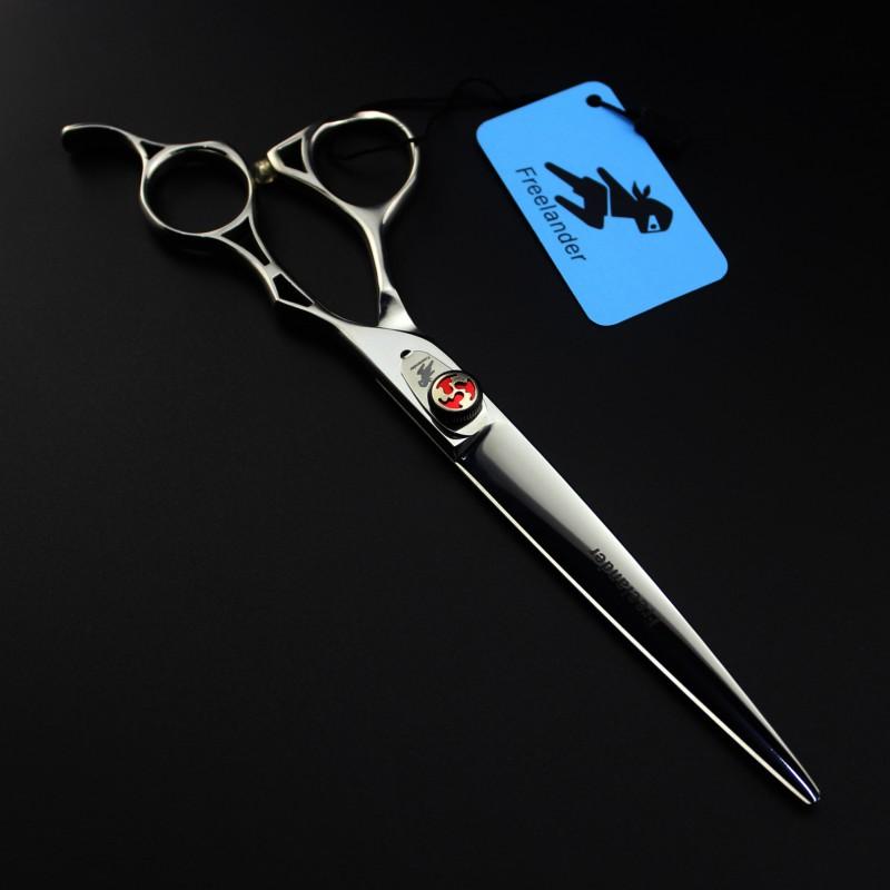 7.0 Inch Professional Hairdressing Scissors With Hollow Handle Human Pet Grooming Straight Cutting Shears
