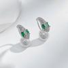 Trendy Exquisite Silver Cubic Zirconia Snake Mosquito Coil Clip Earrings Luxury Personality Non Piercedfor Women Fashion Jewelry