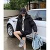 Women's Korean-Style Hooded Windbreaker: Spring/Autumn 2025, Loose Fit, Drawstring, Long Sleeve.