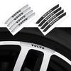4 Pezzi Emblemi Auto in Alluminio Cerchi Ruota Adesivi Mozzo da Corsa Decorazione Auto per V40 V50 S40 S80 XC60 S90 XC90 S60 XC40 C40 V90