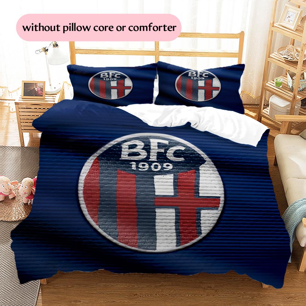 Bologna FC 1909 Pattern Bedding Home Decoration Birthday & Festival Gift (1 * duvet cover + 2 * pillowcase, without core)